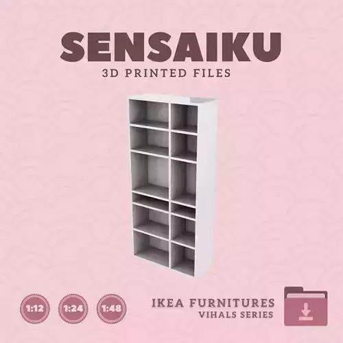 VIHALS Shelving Unit 78 In for Dollhouse - IKEA - 3D Print 3D print model