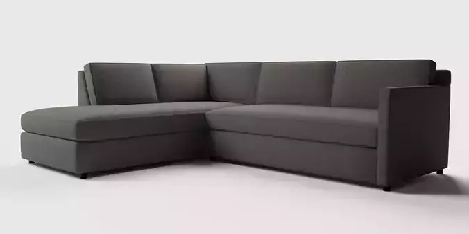 Pacifica Slim Arm Return Bumper Sectional Sofa