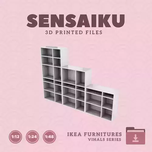 VIHALS Shelving Combo 01 for Mini Dollhouse - IKEA - 3D Print 3D print model