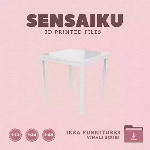 VIHALS Table 29 In for Miniature Dollhouse - IKEA - 3D Print