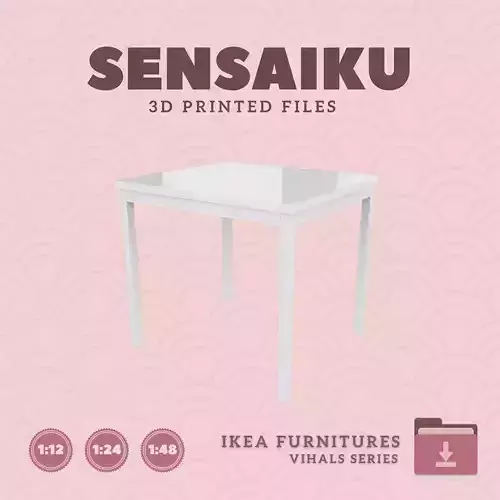 VIHALS Table 33 In for Miniature Dollhouse - IKEA - 3D Print