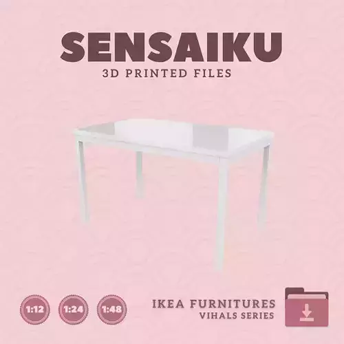 VIHALS Table 49 In for Miniature Dollhouse - IKEA - 3D Print