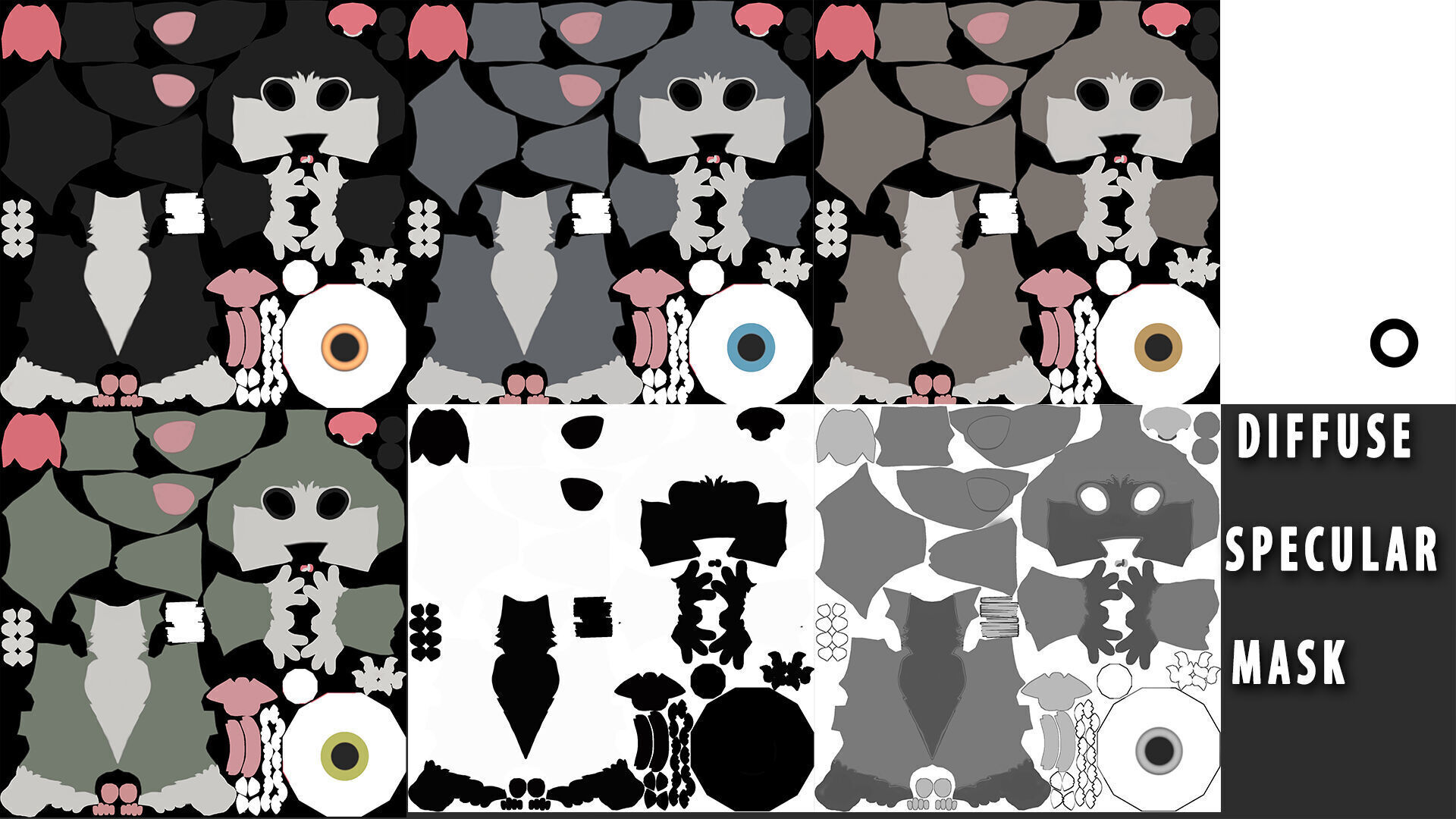 Cat Cartoon  Low-poly 3D model_6