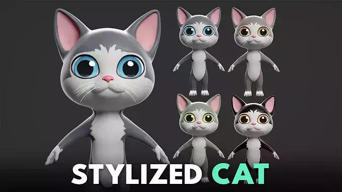 Cat - Stylized  Cartoon