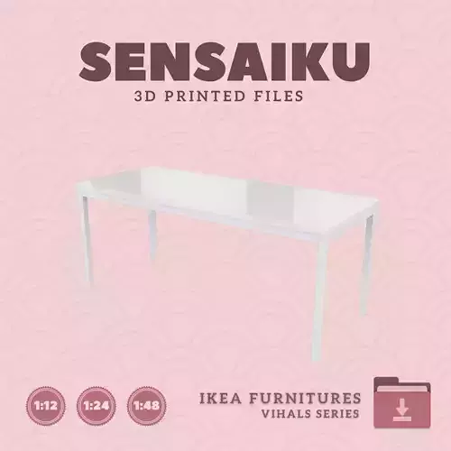 VIHALS Table 70 In for Miniature Dollhouse - IKEA - 3D Print