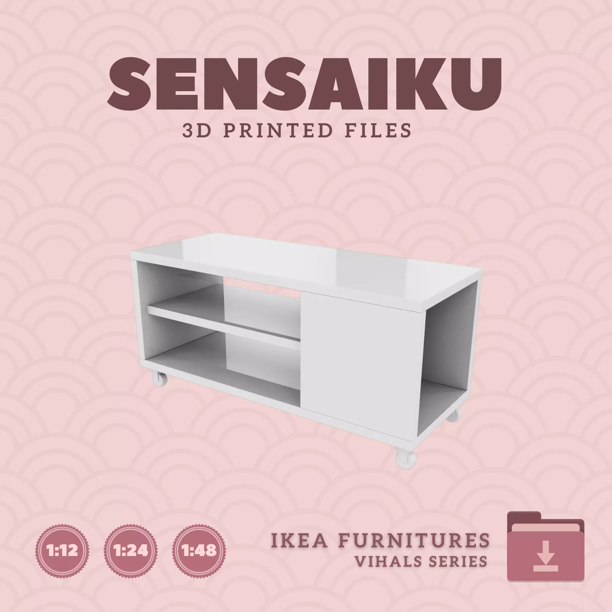 VIHALS Coffee Table for Miniature Dollhouse - IKEA - 3D Print 3D print model