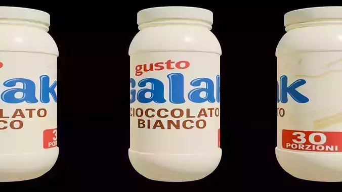 Protein powder container Low-poly 3D model