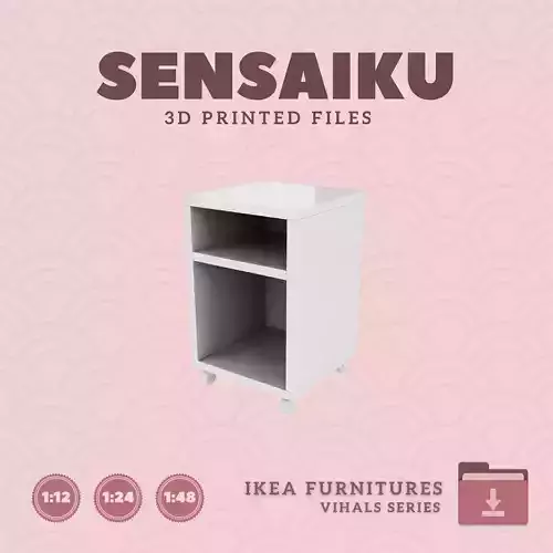 VIHALS Nightstand for Miniature Dollhouse - IKEA - 3D Print