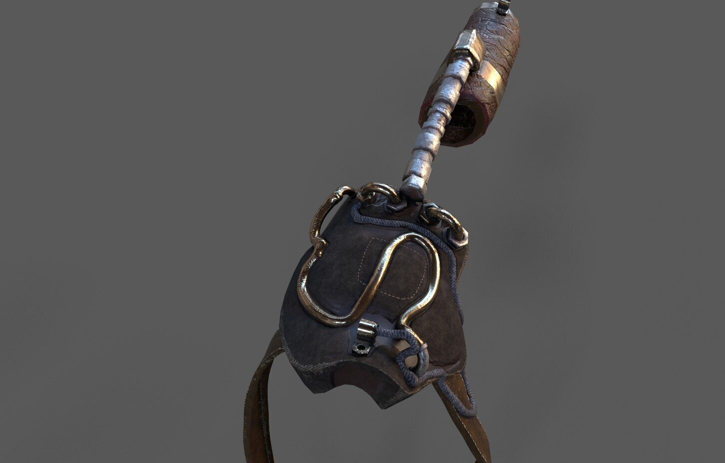  Steampunk  Shoulder pad Low-poly 3D model_1