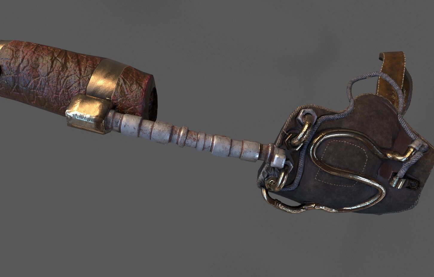  Steampunk  Shoulder pad Low-poly 3D model_4