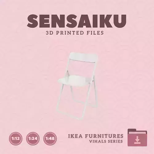 VIHALS Folding Chair for Miniature Dollhouse - IKEA - 3D Print