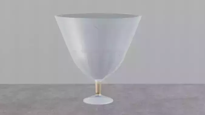 Realistic Transparent Glass 3D Model  Game Ready PBR Low Poly