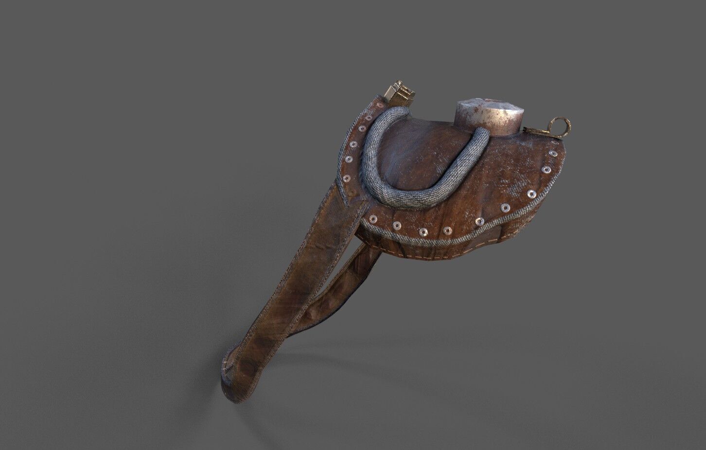 Steampunk Shoulder pad Low-poly 3D model_2