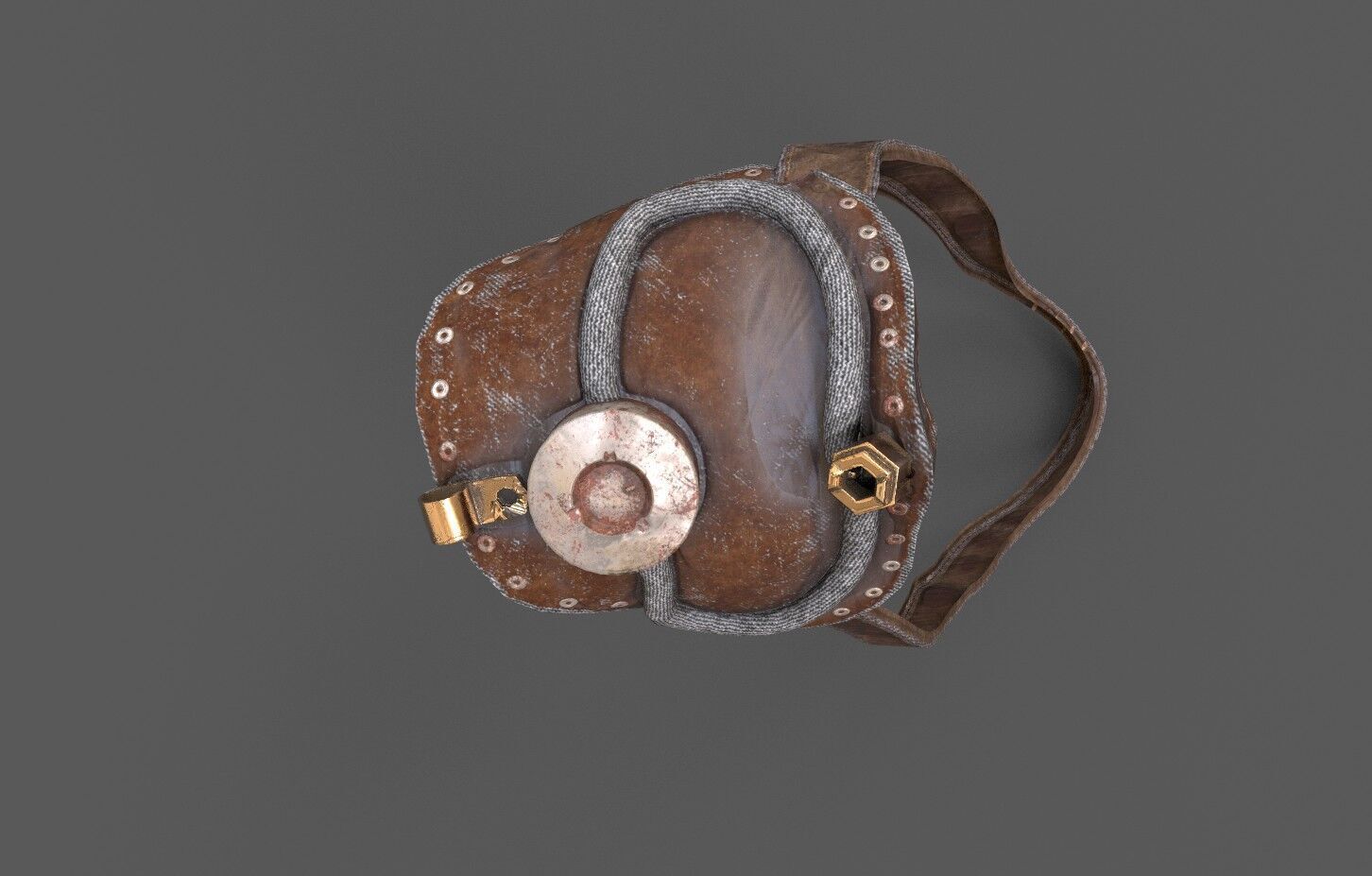 Steampunk Shoulder pad Low-poly 3D model_4