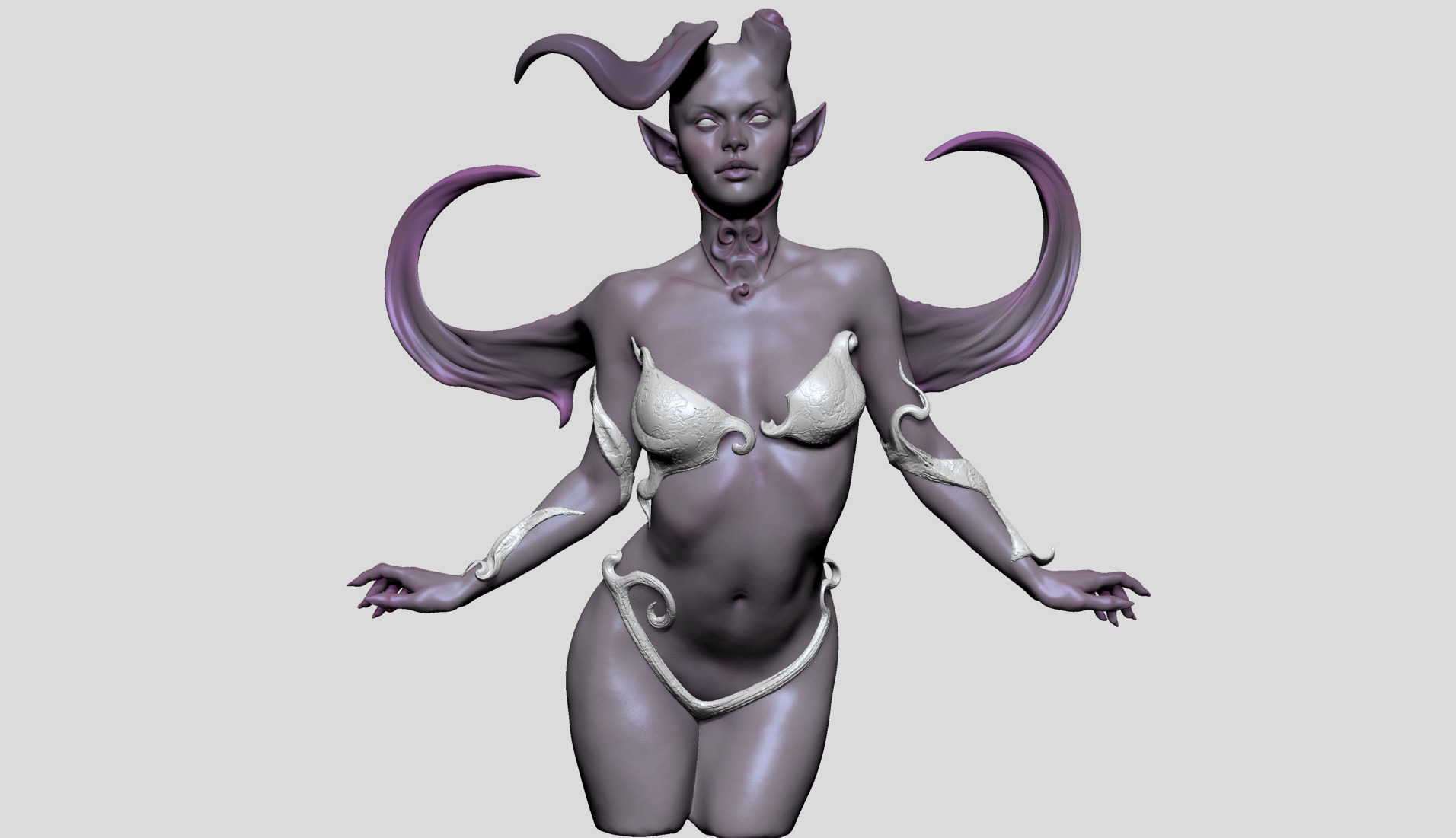 Fantasy Female Model A 3D model_2