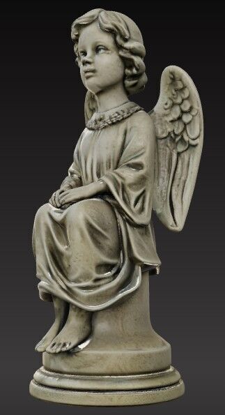 Victorian Style Child Angel Girl 3D Model STL FBX OBJ GLB 3D print model_9