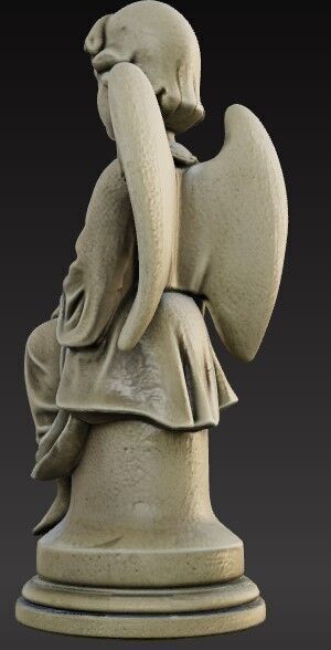 Victorian Style Child Angel Girl 3D Model STL FBX OBJ GLB 3D print model_10