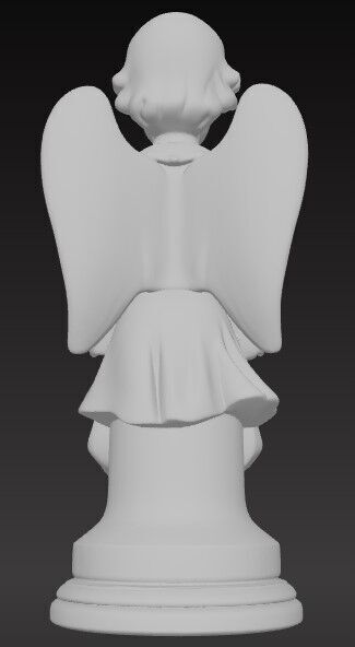 Victorian Style Child Angel Girl 3D Model STL FBX OBJ GLB 3D print model_13