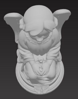 Victorian Style Child Angel Girl 3D Model STL FBX OBJ GLB 3D print model_6