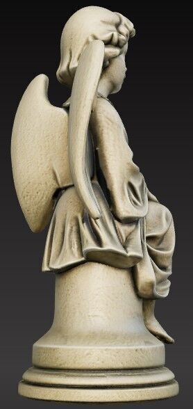 Victorian Style Child Angel Girl 3D Model STL FBX OBJ GLB 3D print model_11