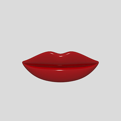 Cartoon Lips - Mouth - Smile - Icon - Emoji - Smiley Low-poly 3D model