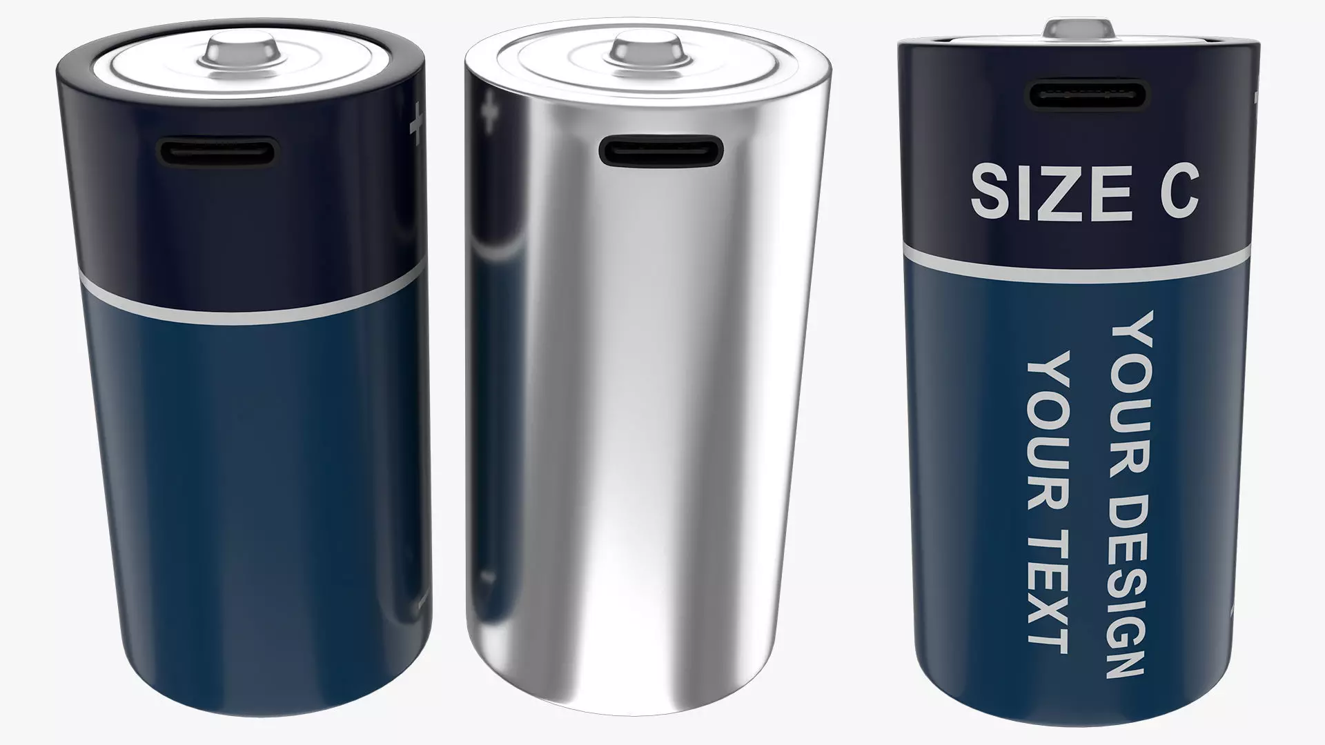 C Battery Cell with Type C USB 3D model_0