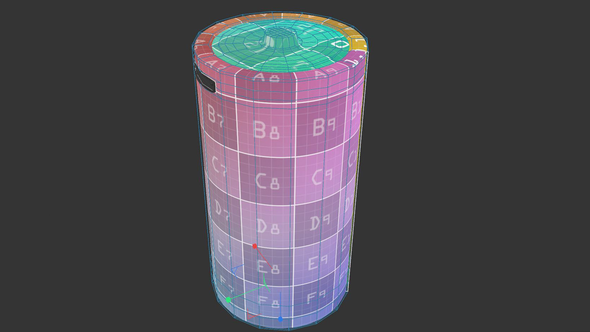 C Battery Cell with Type C USB 3D model_18