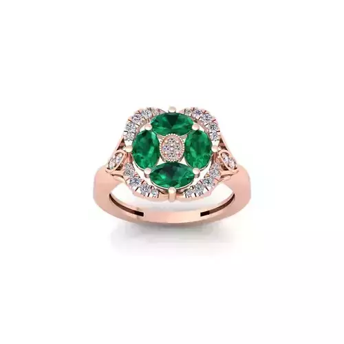 Fancy Gemstone Ring 12 3d Model and Render 3D print model