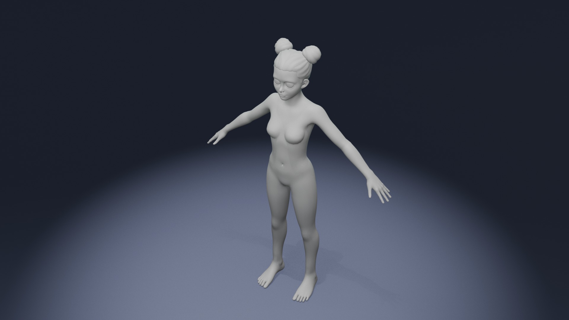 Stylized Human Body Base Mesh 3D Model 3D Model Collection_83