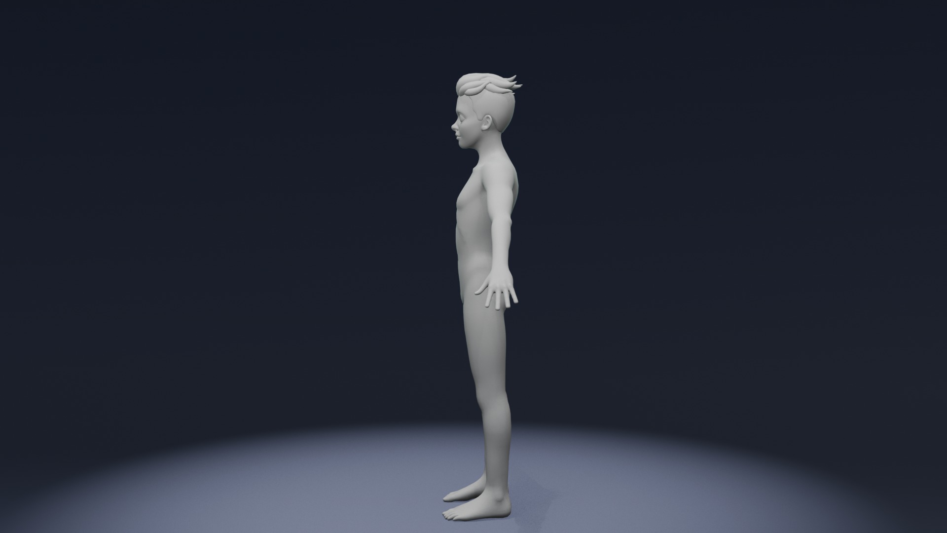 Stylized Human Body Base Mesh 3D Model 3D Model Collection_57