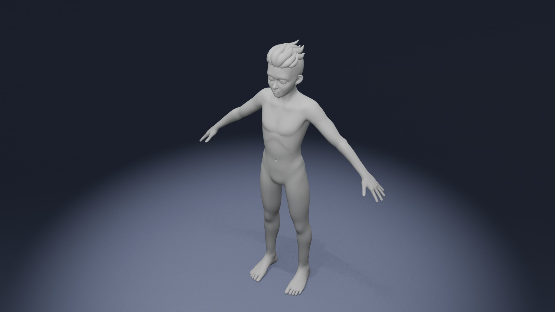 Stylized Human Body Base Mesh 3D Model 3D Model Collection_62