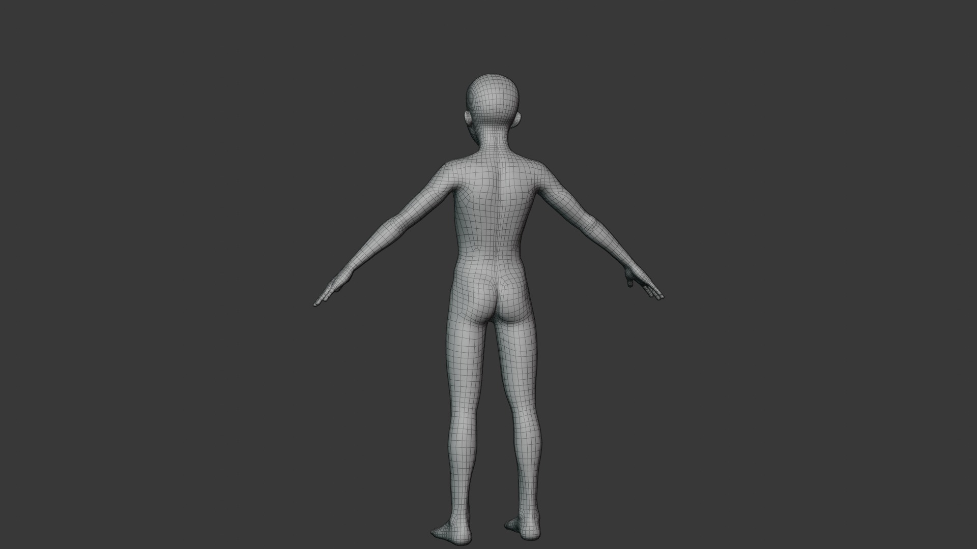 Stylized Human Body Base Mesh 3D Model 3D Model Collection_71