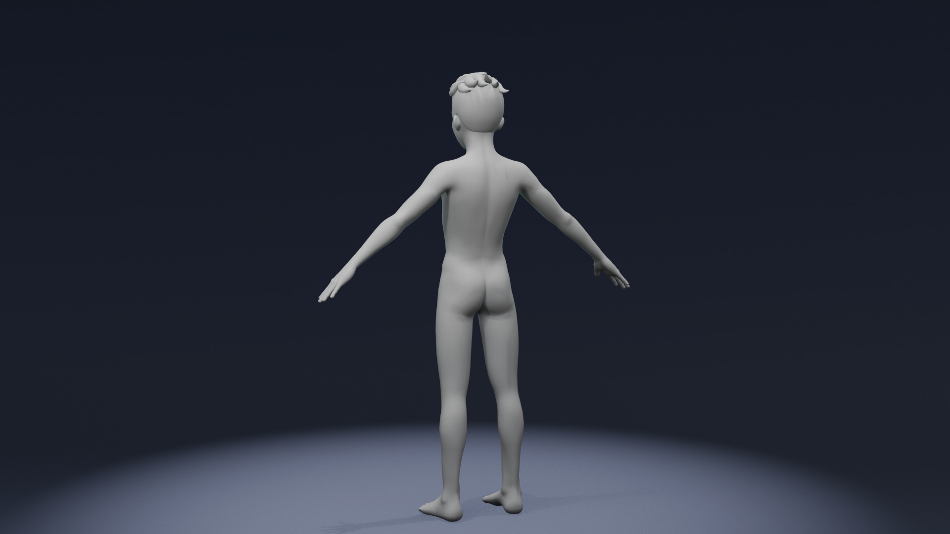 Stylized Human Body Base Mesh 3D Model 3D Model Collection_58