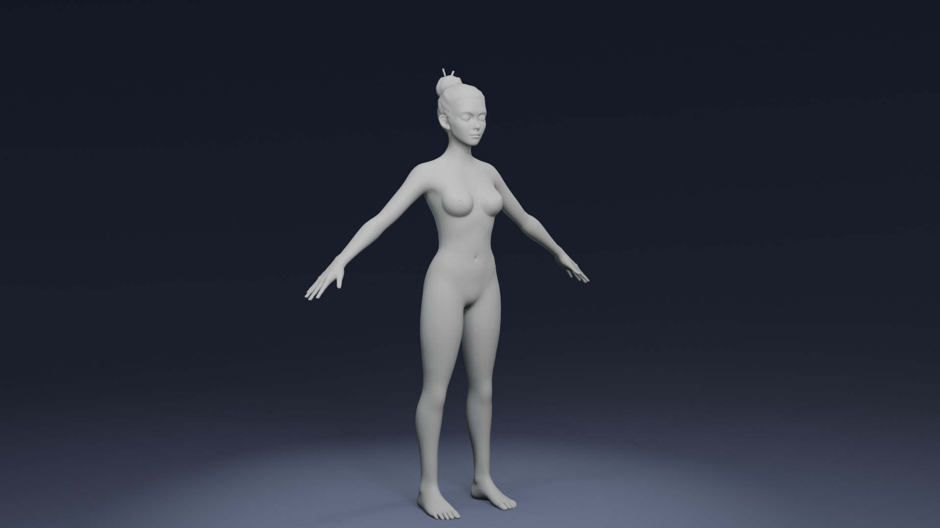Stylized Human Body Base Mesh 3D Model 3D Model Collection_34
