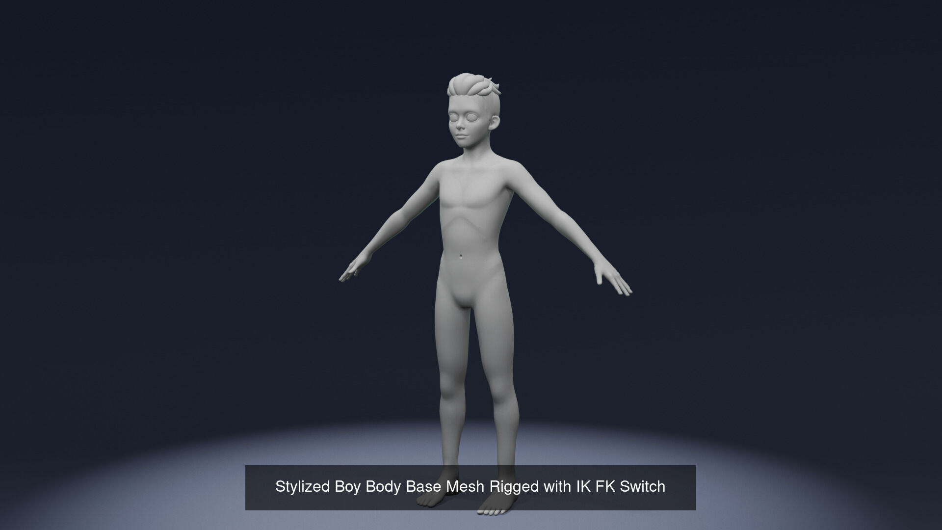 Stylized Human Body Base Mesh 3D Model 3D Model Collection_11