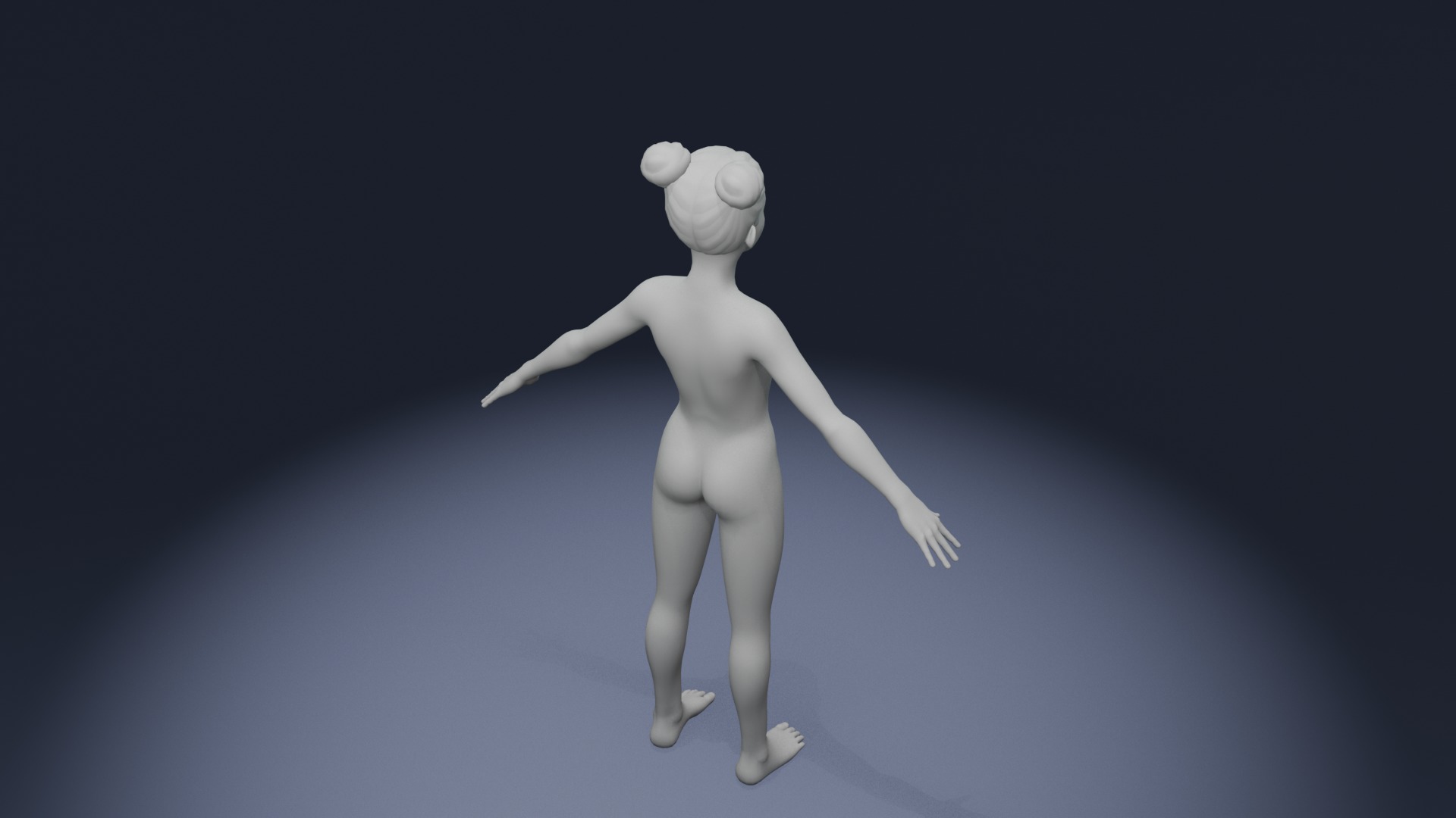 Stylized Human Body Base Mesh 3D Model 3D Model Collection_84
