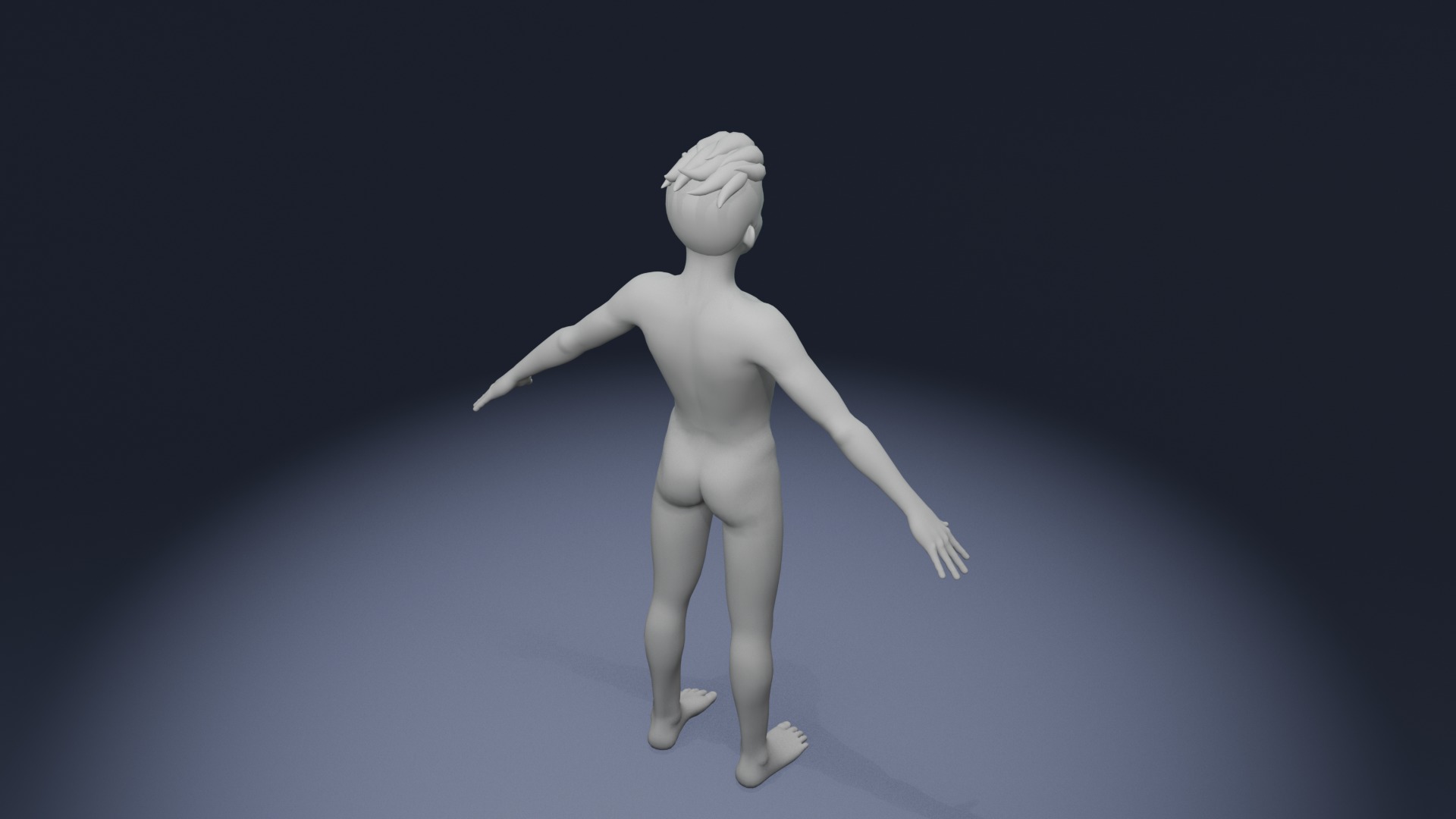 Stylized Human Body Base Mesh 3D Model 3D Model Collection_63