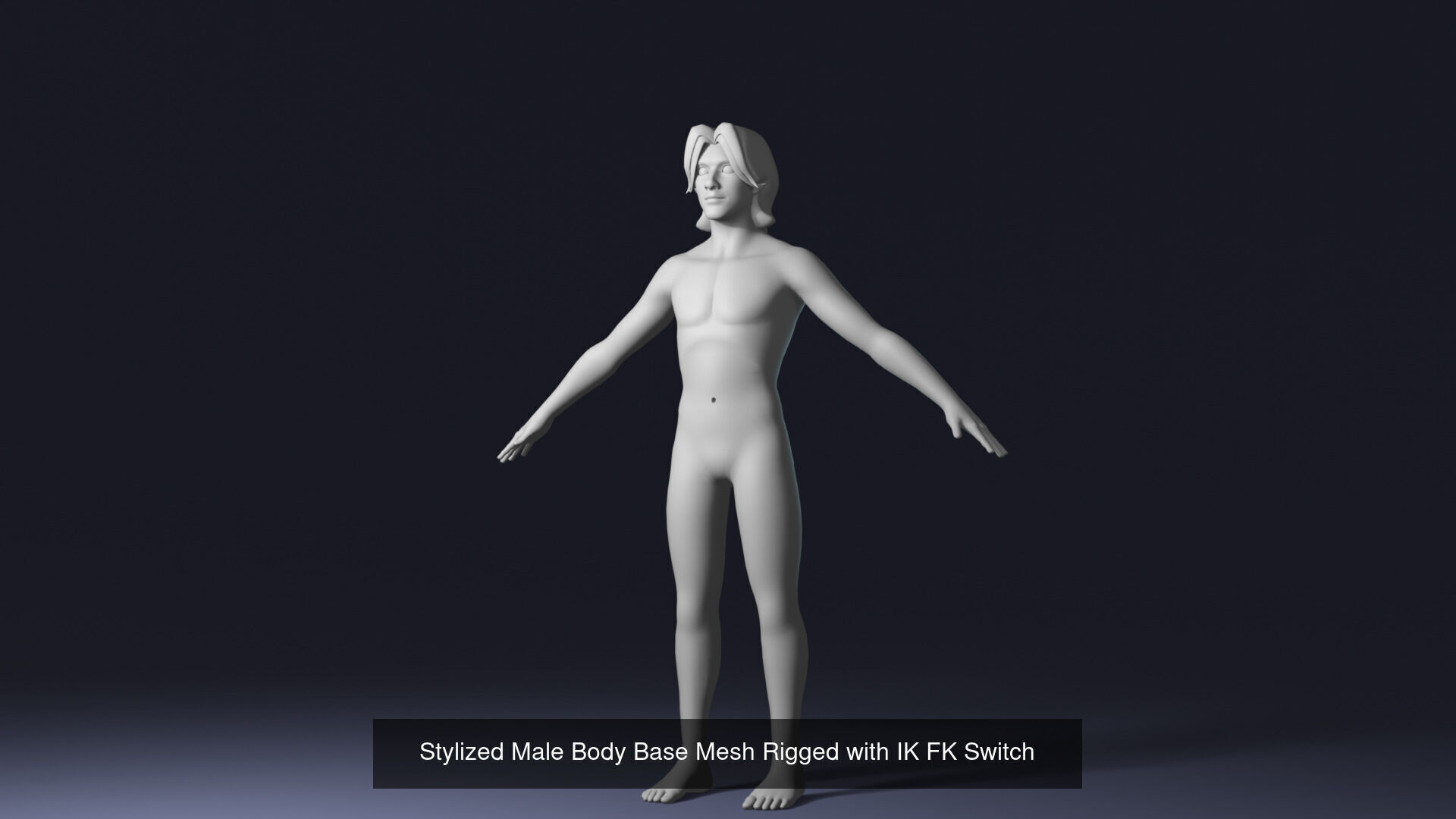Stylized Human Body Base Mesh 3D Model 3D Model Collection_9