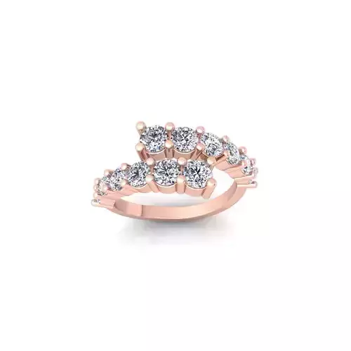 Fancy Gemstone Ring 9 3d Model and Render 3D print model