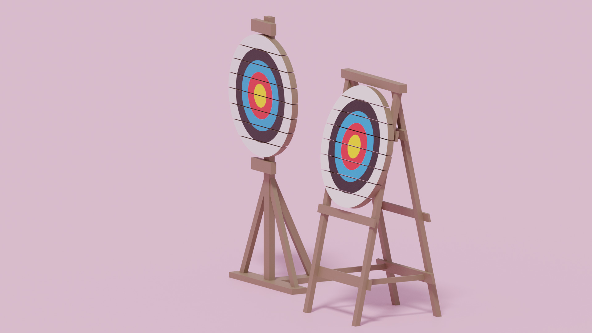Archery Target 3D model_3