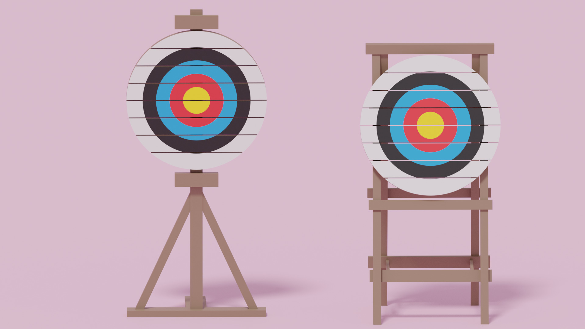 Archery Target 3D model_1