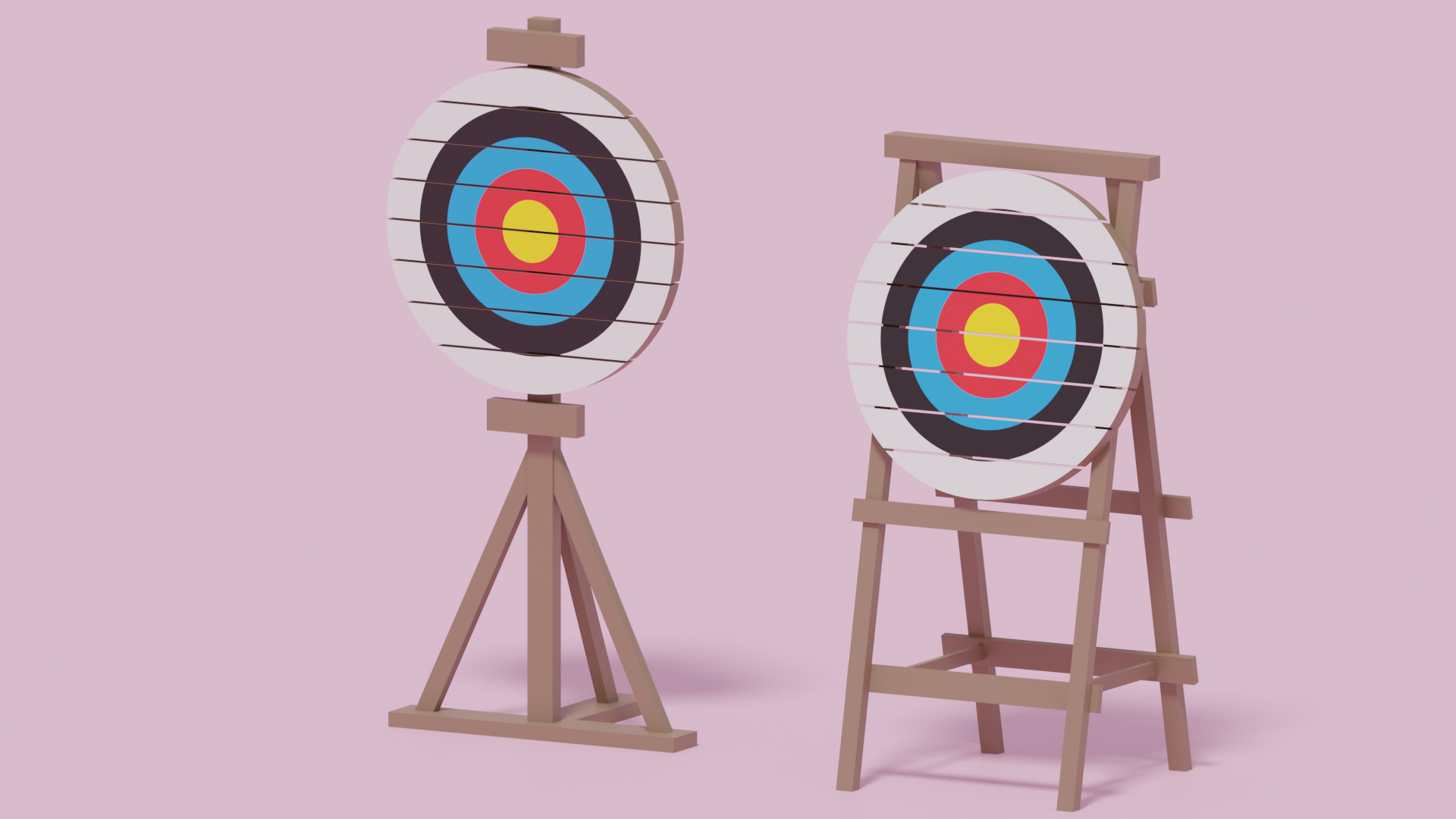 Archery Target 3D model_2