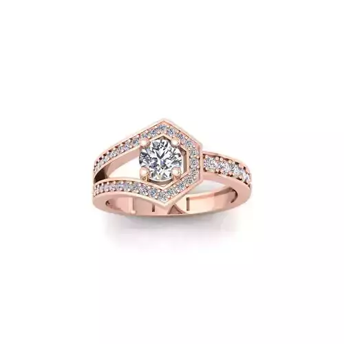 Fancy Gemstone Ring 4 3d Model and Render