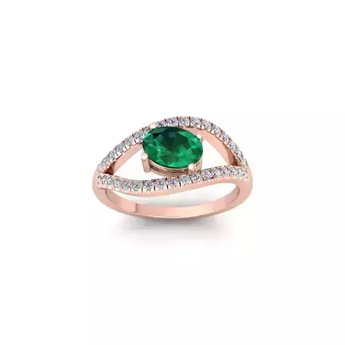 Fancy Gemstone Ring 3 3d Model and Render
