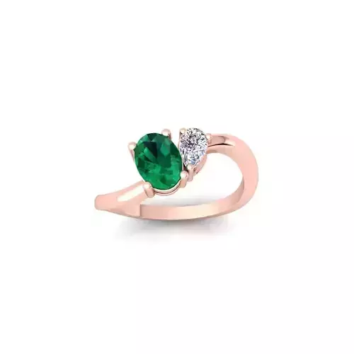 Fancy Gemstone Ring 1 3d Model and Render