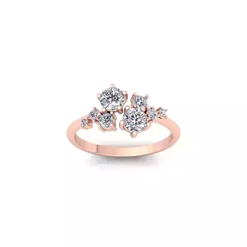 Fancy Gemstone Ring 2 3d Model and Render