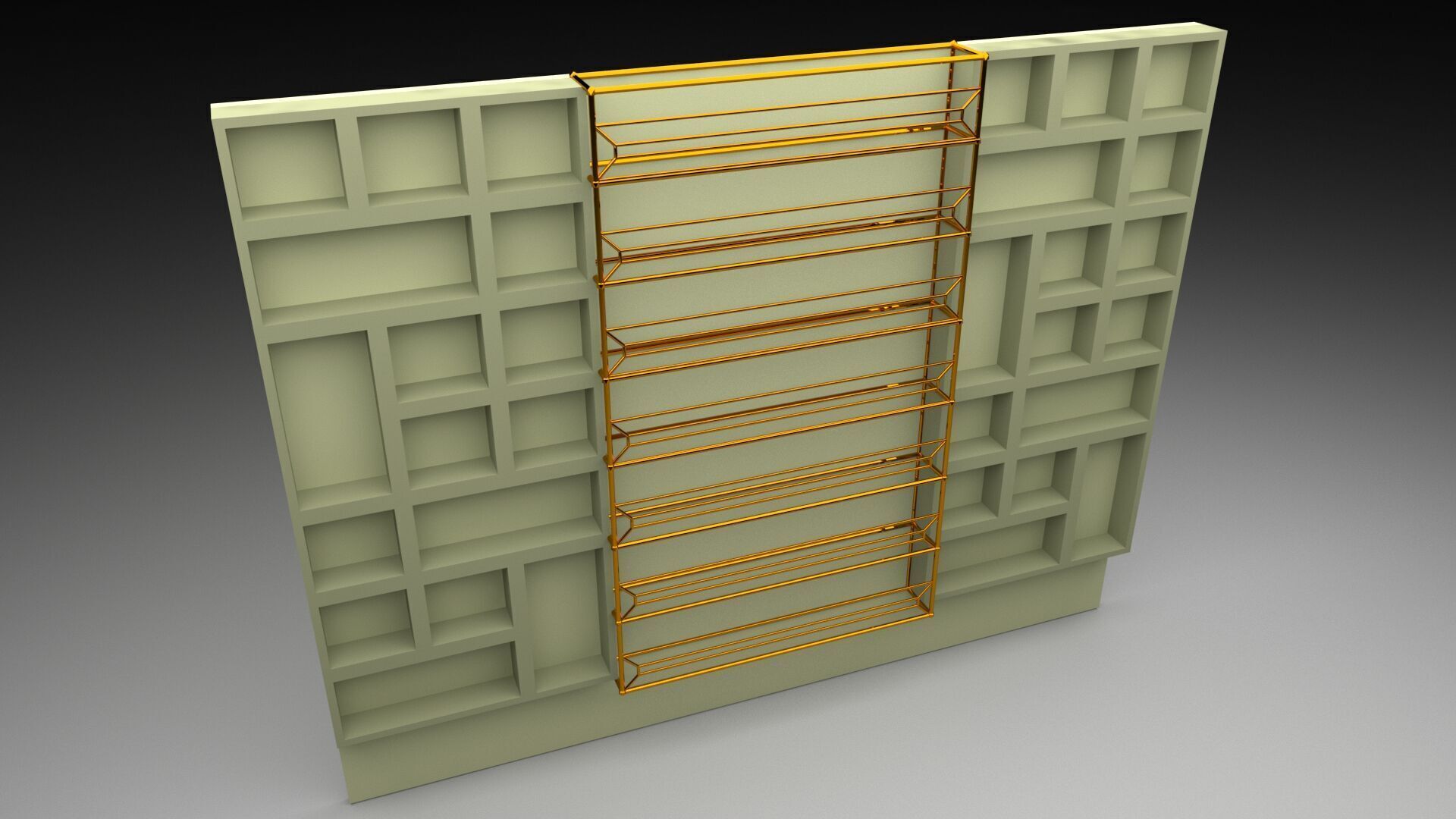 Interior Wall Panel 3D model_2