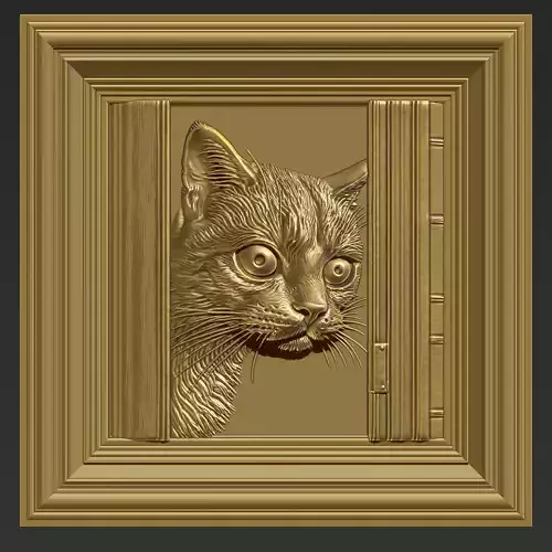 Cat Looking Out the Window A57 3D print model