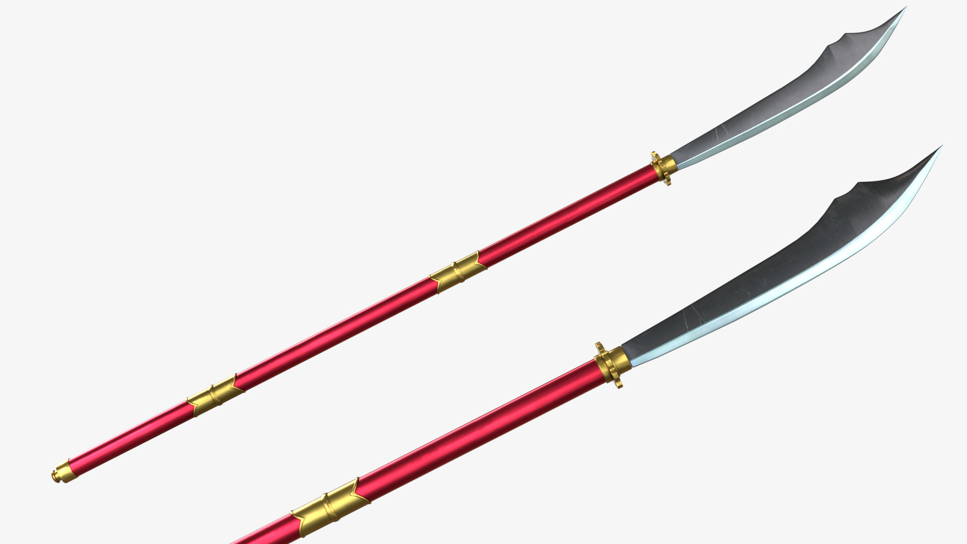 Japanese Spears Collections Red 3D model_11