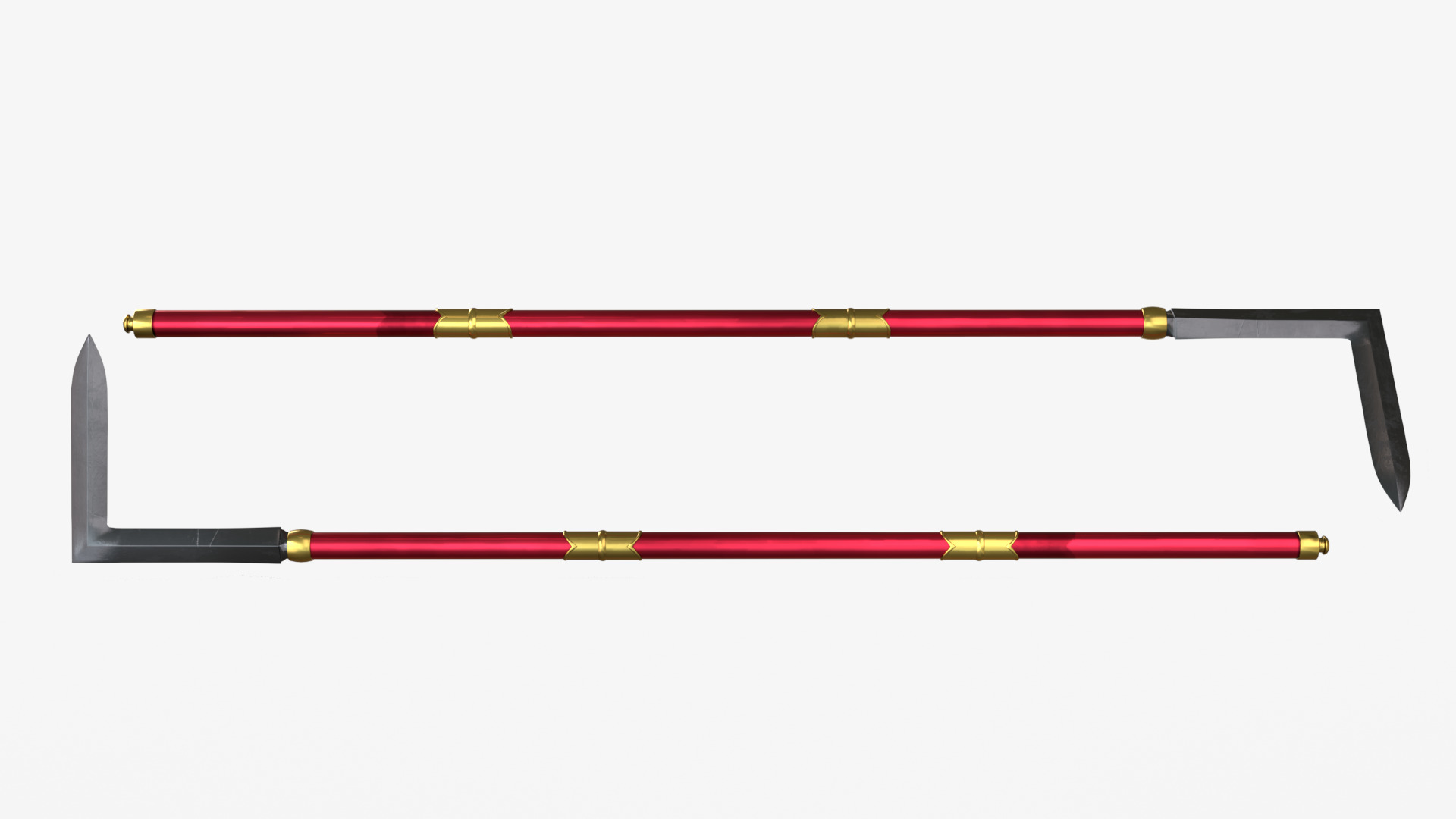 Japanese Spears Collections Red 3D model_7
